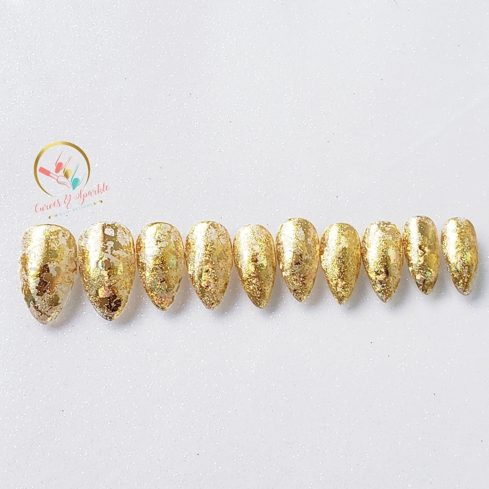 *The Golden Touch* Reusable Press On Nails - Picture 3 of 7